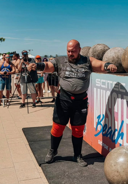 Vlad training with heavy equipment